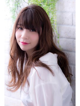 エルデ ナインズ ヘアー スタンド 川口店(elde 9's HAIR STAND) シルキーチョコレート＆プリカールの大人ガーリーモードヘア