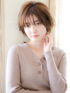 ネオリーブルノン 日吉(Neolive Runon) Runon日吉外ハネ毛先パーマレイヤーカットことりベージュ