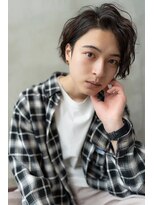 ケアリー 大日(Carelly)&nbsp;ツイストパーマ七三オールバックマッシュウルフスリークショート