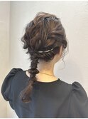 編みおろしタイトアレンジ