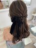 土日祝１０時～【ヘアセット＋ベロアリボン】￥2900♪