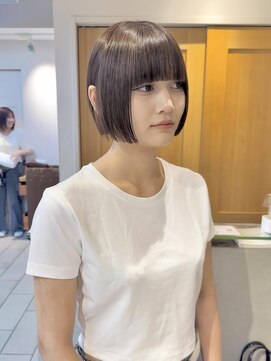 テトラ バイ ネオリーブ 横浜西口店(tetra by neolive) ボブ ブラウン 透明感 髪質改善 横浜 ミニボブ