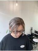 ショートエアタッチバレイヤージュ白髪ぼかし