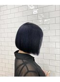 ボブ×ネイビーカラー