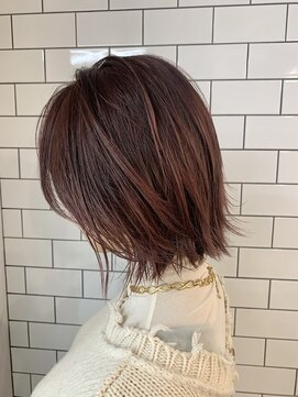 アンジェリカ 名古屋店(ANGELICA) ANGELICA 【福田奈央】切りっぱなし×ピンクベージュ