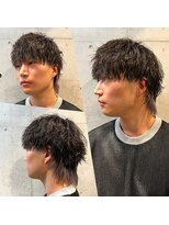 リベルテ グリット(Liberte Grit)&nbsp;マッシュウルフメンズパーマ20代インナーカラーブリーチ韓国