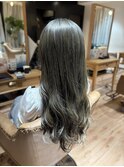 ブリーチありオリーブグレージュ