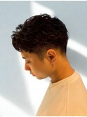 メンズツーブロックパーマツイストスパイラル眉毛カット
