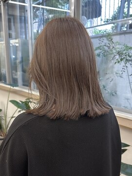 パークレーン アイス イヴェン(park lane ICI yeven) ブリーチなしダブルカラーブラウンベージュボブ透明感夏カラー