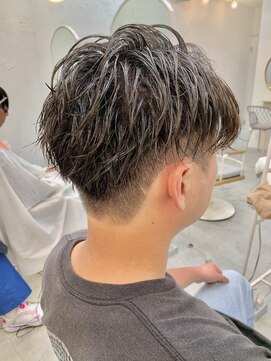 ロミー 本厚木(ROMMY.) メンズヘア刈り上げツーブロックショートチャコールグレー本厚木