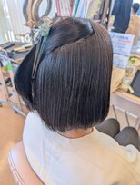 ウェーヴ 浜松小豆餅店(wave)&nbsp;縮毛矯正×熱ケアトリートメント(中までしっかり伸びる)