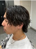 波巻きスパイラルパーマツイストパーマメンズマッシュパーマ