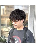 波巻きパーマ