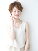 アビエクレール 河内花園(abije claire) サイドバング小顔ショート★20代30代50代 髪質改善