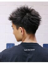 ネイビー(NAVY)&nbsp;ワイルドツーブロック ビジカジ マット モヒカン 刈り上げ