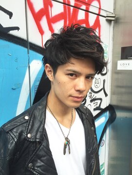 サロンドミルク 溝の口店(salon de MiLK) 男らしいさを強調させるアップバングショート