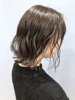 フィックスヘアー 梅田店(FIX-hair) ホワイティベージュ×外ハネボブ ボブレイヤー/ミルクベージュ