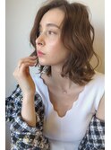 外国人風　無造作ウェーブスタイル　ボブ　【レセ流山店】