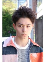 ネイビー(NAVY)&nbsp;ヘアカタログの表紙になった 男らしいスパイキーショート