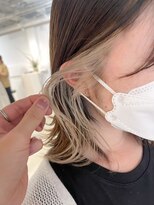 フォト 新宿(foto)&nbsp;インナーカラー小顔ネビージュワンレンボブルフ新宿