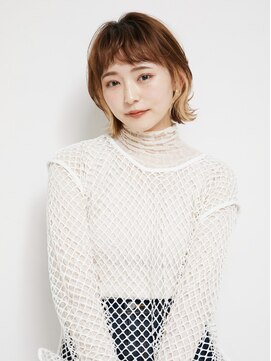 オンク 新宿(onk) 黒髪/グレーベージュ/レイヤーロング/前髪パーマ[新宿駅]