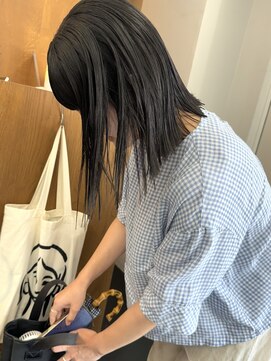 シベルバレー 横浜(sibell) ＊黒髪ストレートロングレイヤーミディアム髪質改善ストレート