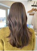 大人かわいいハニーベージュ美シルエットゆる巻きロング世田谷