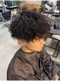 波巻きパーマ