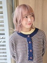 バイエイト(X８) 【透明感抜群】ホワイトピンクベージュ×エアリーボブ