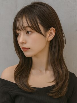 ルシードスタイル アウラ 松戸市五香(LUCIDO STYLE Aura) 韓国風ロングヘアくびれレイヤー巻きシースルーバング