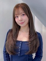 シオン(shion) 韓国ヘア顔周りレイヤーミルクティーホワイトベージュ_F0584