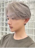 渋谷メンズブリーチカラーシルバーアッシュグレージュカラー韓国