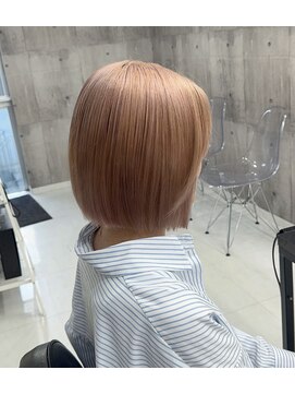 ワンズ リー 上大岡店(One's ly) イメチェンピンクベージュ アンブレラカラー前髪