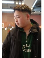 エディ(Edy)&nbsp;メンズスパイキーショート刈り上げスキンフェードブラウンカラー