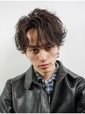 シャドウパーマ/シャドウツイストパーマ/センターパート/名古屋