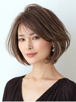 Heart's美人設計と白髪ぼかし専門店 青山表参道店 脱白髪染め/ショートヘア【ハーツ】&nbsp;白髪ぼかし脱白髪染め似合わせショートボブ40代50代60代