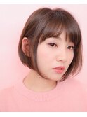 シンプル/アッシュベージュ/ボブ