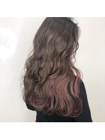 リー 梅田(Lee)&nbsp;Lee梅田◆グラマラス無造作カール×インナーカラー×ピンク