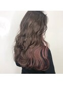 Lee梅田◆グラマラス無造作カール×インナーカラー×ピンク