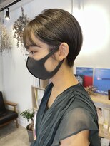 ネイヴィル オモテサンドウ(navile omotesando) オリーブグレージュのコンパクトショート前髪