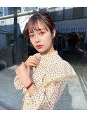 ぱっつん前髪とゴムと紐１つでできる簡単お団子アレンジ♪