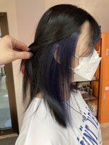 コワファーストナガサキシャンプーボーイ(COIFF1RST NAGASAKI SHAMPOO BOY)&nbsp;ブリーチ1回 ネイビーブルー