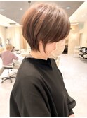 大人丸みショートボブ/耳掛けショート/マッシュショート