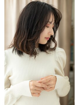 カバーヘア イヴ 戸頭店(COVER HAIR EVE) シースルーバングくせ毛風バレイヤージュTb3戸頭20代30代40代