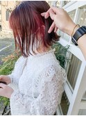 春ピンクのインナーカラー