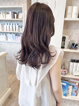 キャアリー(Caary) 福山Caaryイルミナカラー夏暖色カラー艶髪ゆるふわヘア20代30代