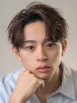 オーシャントーキョーオーバー 渋谷(OCEAN TOKYO OVER) 韓国マッシュセンターパートダウンパーマニュアンスパーマウルフ