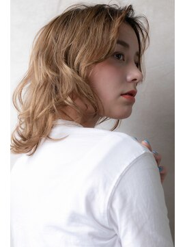 カバーヘア イヴ 戸頭店(COVER HAIR EVE) ハイトーンカラー大人ハイライト抜け感ウルフ311X戸頭20代30代