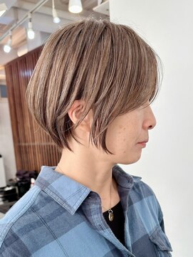 ハーツ(Heart's) 白髪ぼかし脱白髪染めショートボブ髪質改善40代50代60代