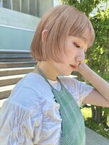 ガーデン 渋谷(GARDEN)&nbsp;ハイトーン　ミルクティーベージュ　大人ボブ　レイヤーカット